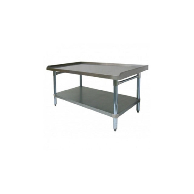 GSW USA ES-P3072W Equipment Stand 72"W X 30"D X 24"H 16/430 Stainless Steel Top With 1" Up-turn On Sides & Rear