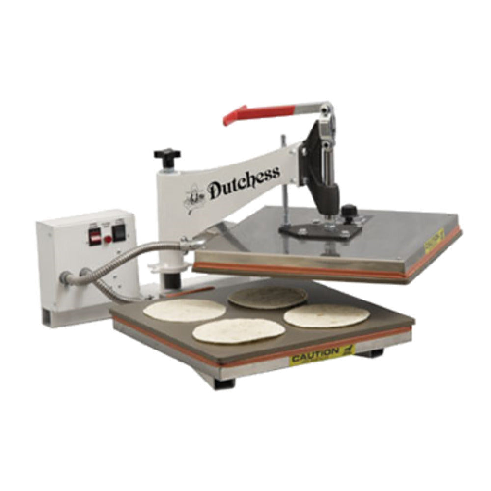 Dutchess Bakers DUT/TXM-15 Tortilla/Pizza Dough Press Manual 15" X 15"