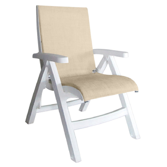 Grosfillex UT091004 Jamaica Beach Midback Folding Chair Stackable Designed For Outdoor Use