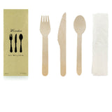 PacknWood 210COUVB4K - Eco Cutlery 4/1 Kit, 6.2", Includes: (1) Knife