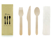 PacknWood 210COUVB4K - Eco Cutlery 4/1 Kit, 6.2", Includes: (1) Knife