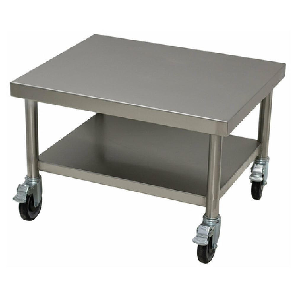 Advance Tabco MT-SS-250C Machine Stand 25” X 30” X 20” Tall 14 Gauge Stainless Steel Top With Stainless Steel Undershelf