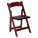 Flash Furniture XF-2903-MAH-WOOD-GG Hercules Series Folding Chair Lightweight