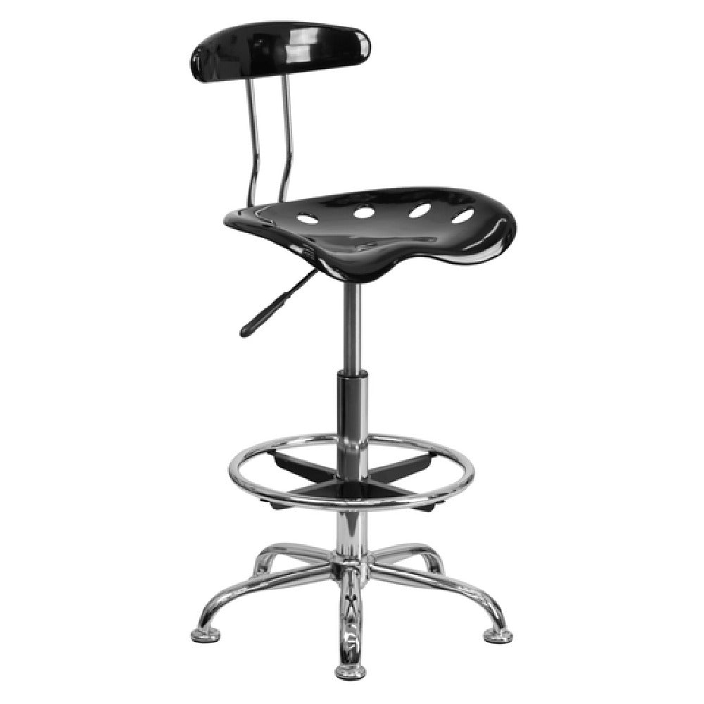 Flash Furniture LF-215-BLK-GG Swivel Drafting Stool Adjustable Height Contemporary Style