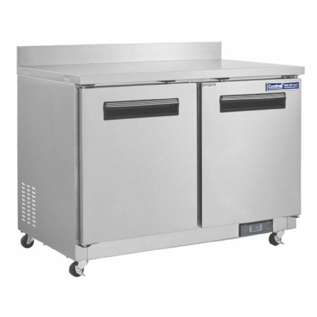 Hubert 69K-819 - Kratos® Worktop Freezer, One Piece, Stainless Steel Backsplash Included. 3" Casters Standard. 120V. Cord And Plug Included. Holds At 0F To +10F. 2 Door. 48-1/4" W X 30" D X 39" H. 12 Cu. Ft.