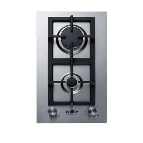 Summit GCJ2SSLP Gas Cooktop LP Gas 12"W