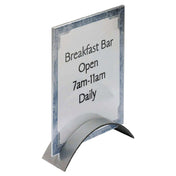 Hubert 31514 - Sign Holder, 8-1/4" X 3"x 12"H Overall, Holds 8-1/2" X 11"H Insert