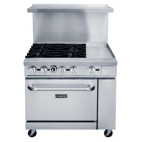 Dukers Appliance Co. USA Ltd. DCR36-4B12GM Gas Range 36"W 4 Burner & 12" Griddle Top