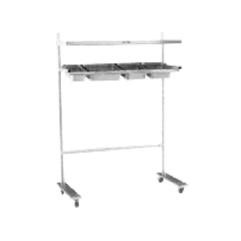 Piper Products 411-1219 - Tray Starter Station, Cantilevered, With (1) Each Full & (4) Each 1/2 Size Pans