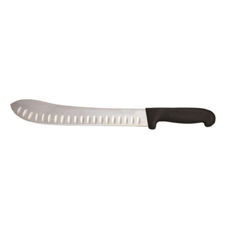 Omcan 12507 (12507) 11-inch English G-Edge Butcher Knife With Black Handle