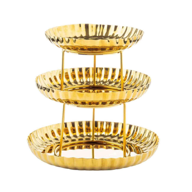 TableCraft Products 13454 - Three-Tiered Seafood Tower, 13-1/2"W X 13-1/2"D X 13"H