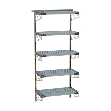 Metro SW-1836S4-85-5TIER - SmartWall Life Tall Wall Shelving Kit, Five-shelf, Type 304 Stainless Steel Components: Wall Tracks
