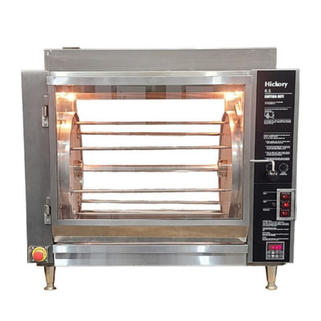 Hickory Industries Inc. N/6.5E Electric Batch Rotisserie Oven 7 Spit Cooking Chamber W/ Computer Controls. 18-24 Chicken Capacity Featuring Double Rotation Planetary Drum System