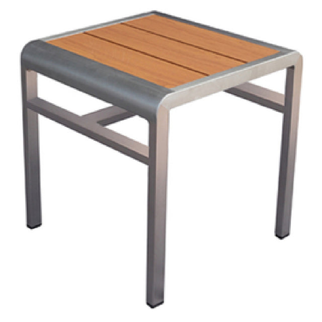 Emuamericas Llc A1021-24-400 Sid Stool/Side Table Indoor/outdoor Wood-look Aluminum Slat Seat