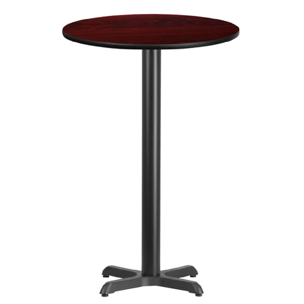 Flash Furniture XU-RD-24-MAHTB-T2222B-GG Table 24" Dia. X 43-1/8"H Bar Height