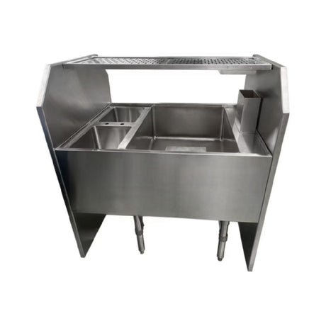 NBR Equipment NPTS-4235 - Pass Thru Station, 42"W X 35"D X 45"H Built-in 10-circuit Cold Plate