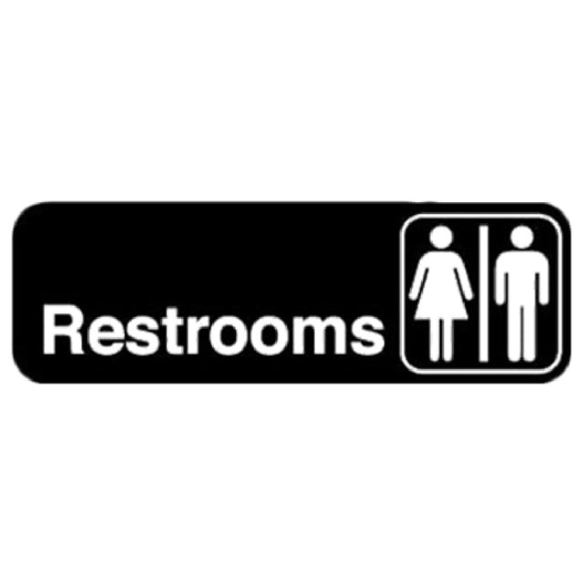 Royal Industries ROY 394517 Sign 3" X 9" "Restrooms"