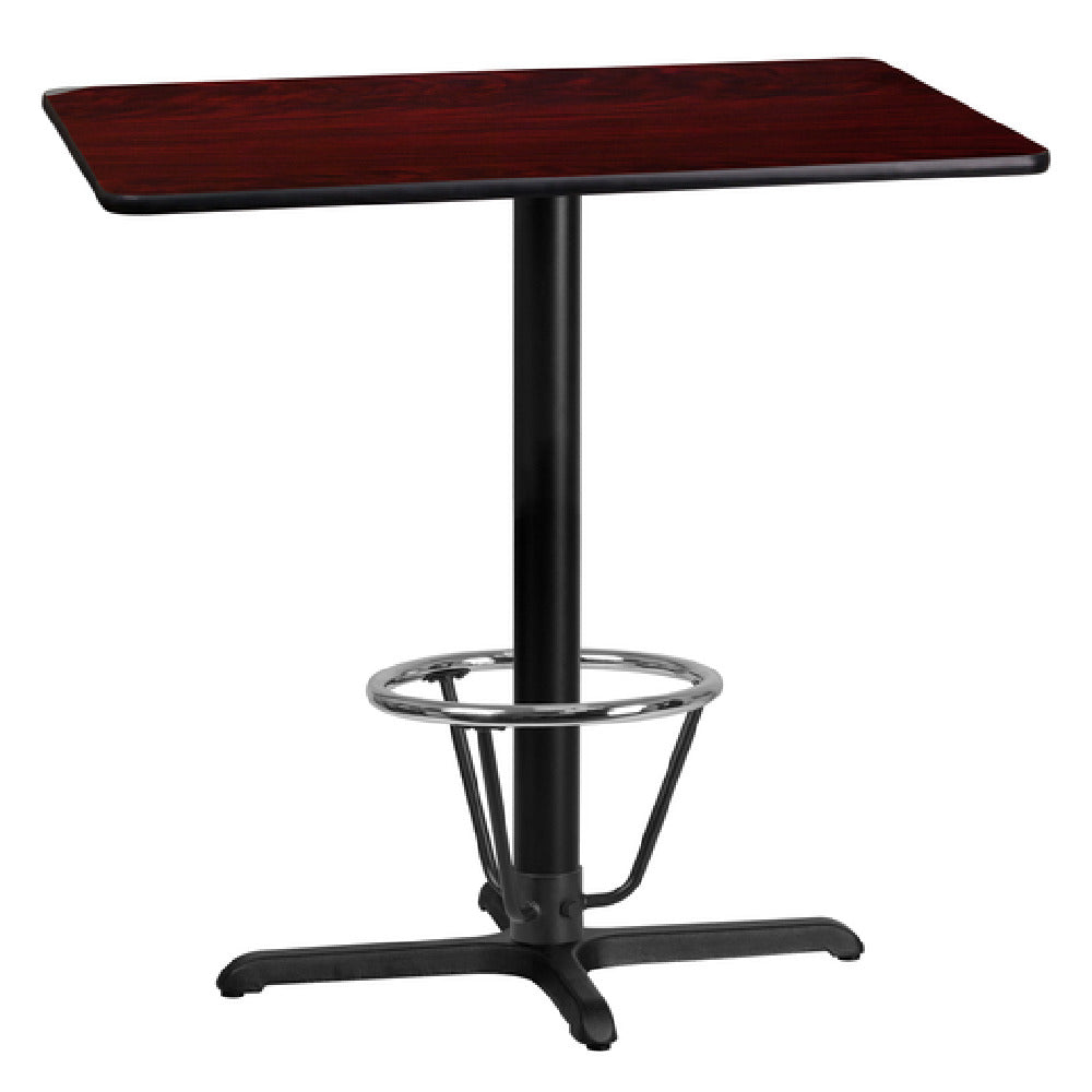 Flash Furniture XU-MAHTB-2442-T2230B-3CFR-GG Table 42"W X 24"D X 43-1/8"H Bar Height