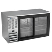 Beverage Air BB58HC-GS-S - Refrigerated Back Bar Storage Cabinet, Two-section, 58"W X 29-1/4"D X 34"H