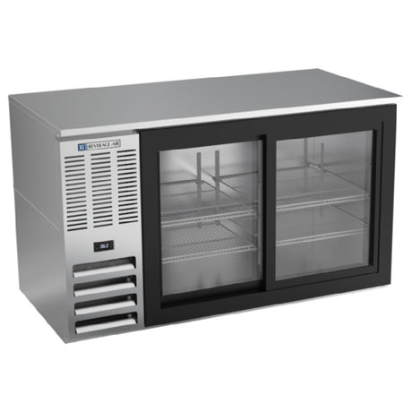 Beverage Air BB58HC-GS-S - Refrigerated Back Bar Storage Cabinet, Two-section, 58"W X 29-1/4"D X 34"H