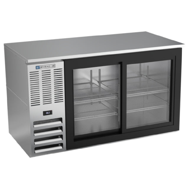 Beverage Air BB58HC-GS-S - Refrigerated Back Bar Storage Cabinet, Two-section, 58"W X 29-1/4"D X 34"H