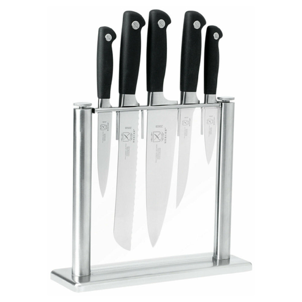 Mercer Culinary M20000 Genesis® Knife Glass Block Set 6-piece Includes: (1) 5" Utility Knife