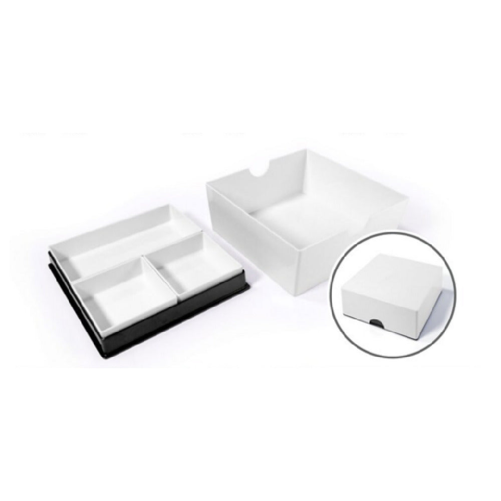 Bauscher Hepp TB4101 - Bento Box Base, 8-9/10" X 8-9/10" X 1-2/5"H, Square