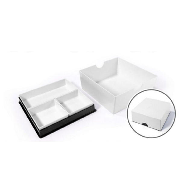 Bauscher Hepp TB4101 - Bento Box Base, 8-9/10" X 8-9/10" X 1-2/5"H, Square