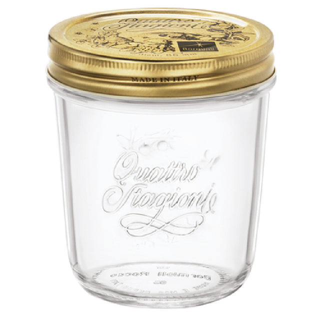 Steelite 4951Q534 Stagioni Straight Jar 10-3/4 Oz. (H 4-1/4" M 3-1/2" T 3-1/8" B 2-1/2") Clear