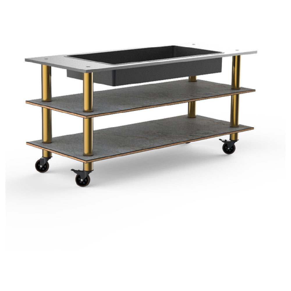 Steelite MGCMLE03GBXW Mogogo Buffet Solutions Modular Salad Bar Unit 3-tier 71" X 29-1/2" X 35"H