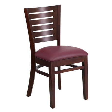 Flash Furniture XU-DG-W0108-WAL-BURV-GG Darby Series Restaurant Chair Wood Slat Back