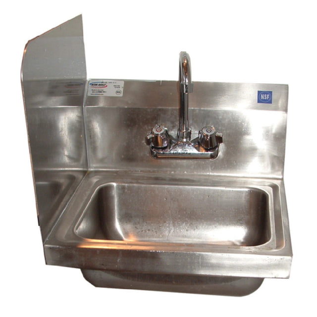 Winholt WS-HS-1410-5-F-LSS - Hand Sink, Wall Mount, Left Welded Sidesplash