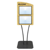 Hubert 18013 - Menu Board, 2-pocket, Floor Stand