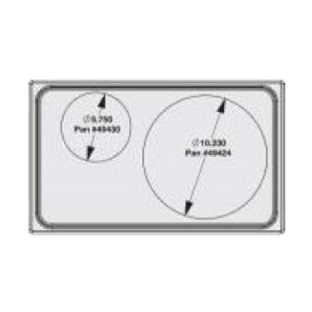 Vollrath 8242414 Miramar™ Single Size Template For Miramar™ Cookware Stainless Steel Plain Edge