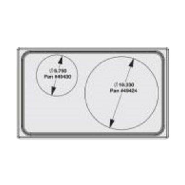 Vollrath 8242416 Miramar™ Single Size Template For Miramar™ Cookware Stainless Steel Satin Edge