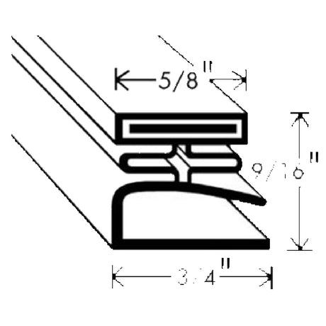 Franklin Machine Products 127-1033 Gasket Magnetic 9/16" H X 3/4"W X 8' L