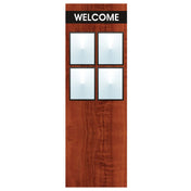 Hubert 94158 - Menu Board, 4-pocket, Floor Stand