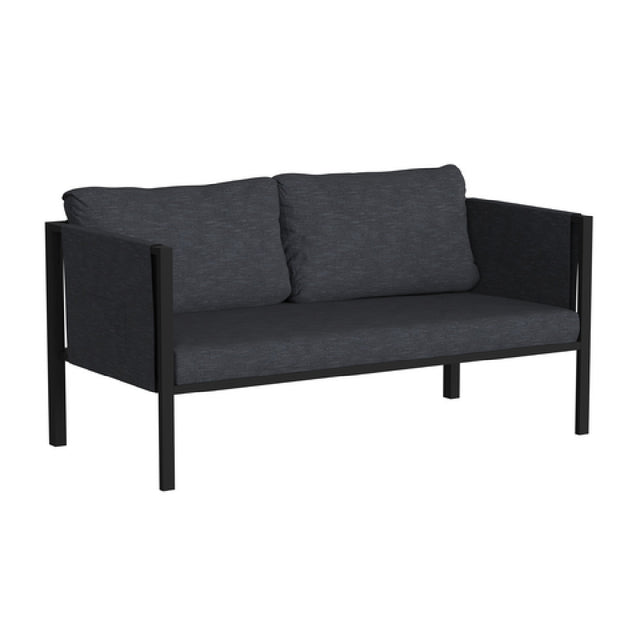 Flash Furniture GM-201108-2S-CH-GG Lea Patio Loveseat 600 Lb. Weight Capacity