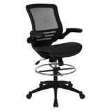 Flash Furniture BL-LB-8801X-D-BLK-GG Waylon Drafting Swivel Chair 42-1/2" 50" Adjustable Height