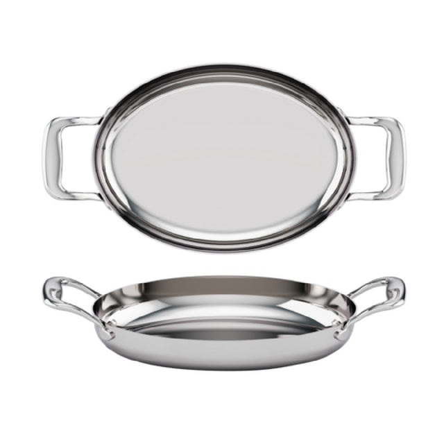 Tuxton RTVH-120 TuxCLAD 12-Inch Oval Pan 60-Fluid Ounce 8.0"W X 11.75"L X 1.75"H