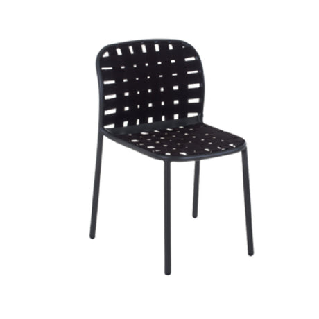 Emuamericas Llc E500 Yard Stacking Side Chair Outdoor/indoor Woven Elastic Straps Seat And Back