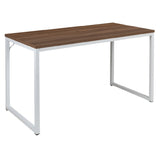 Flash Furniture GC-GF156-12-WAL-WH-GG Computer Desk 47"W Laminated Walnut Top With PVC Edging