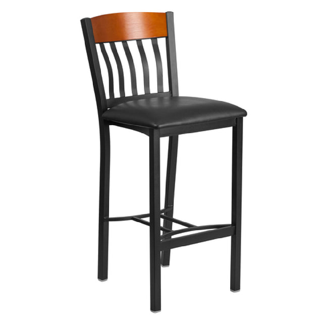 Flash Furniture XU-DG-60618B-CHY-BLKV-GG Hercules Eclipse Series Restaurant Bar Stool