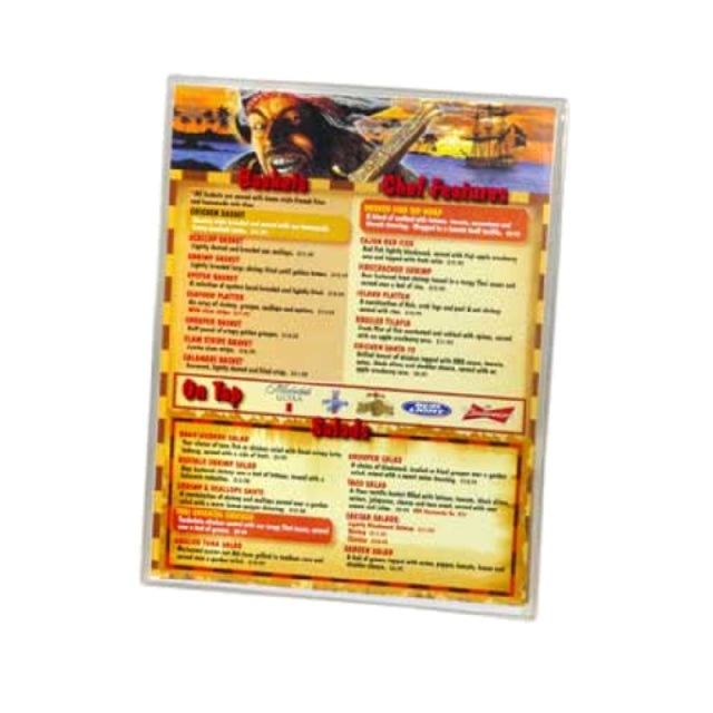 Menu Solutions CHS-100C Menu Jacket Holds 8-1/2" X 11" Insert Single Panel With 2 Views