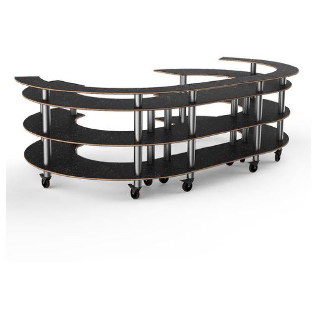 Steelite MGCMSA01MSXW Mogogo Buffet Solutions Modular Open C Serving Station 4-tier