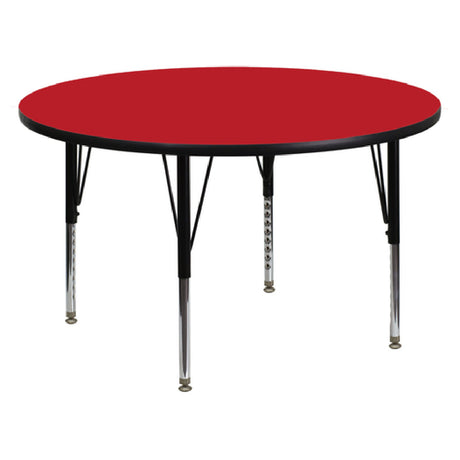 Flash Furniture XU-A48-RND-RED-H-P-GG Activity Table 48" Dia. X 16-1/4" To 25-1/4" Adjustable Height