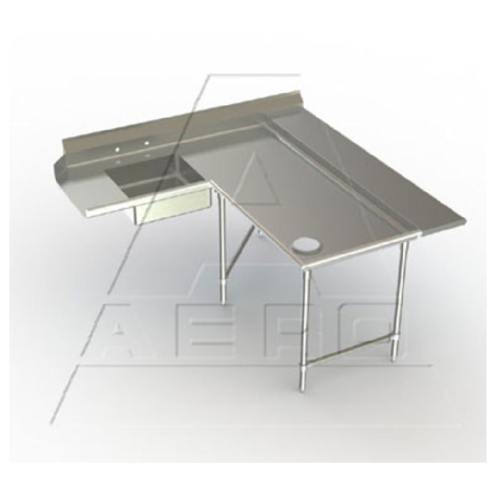 AERO Manufacturing 3SDL-R-144 Delux™ Soiled Dishtable Island Design 72" Machine To Corner