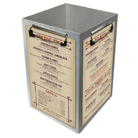 Menu Solutions ATT4CLIP-E Table Tent Holds 5-1/2" X 8-1/2" Inserts Quad Panel