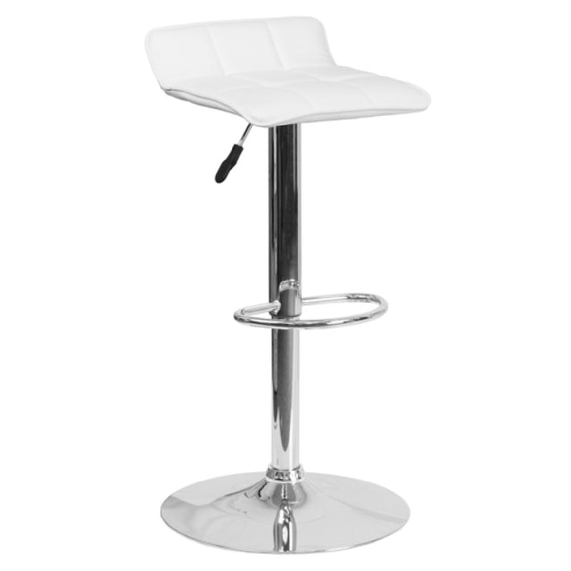 Flash Furniture DS-801B-WH-GG Swivel Bar Stool Adjustable Height Contemporary Style