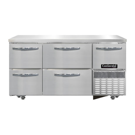 Continental Refrigerator FA60N-U-D Undercounter Freezer Base 60"W Stainless Steel Front & End Panels